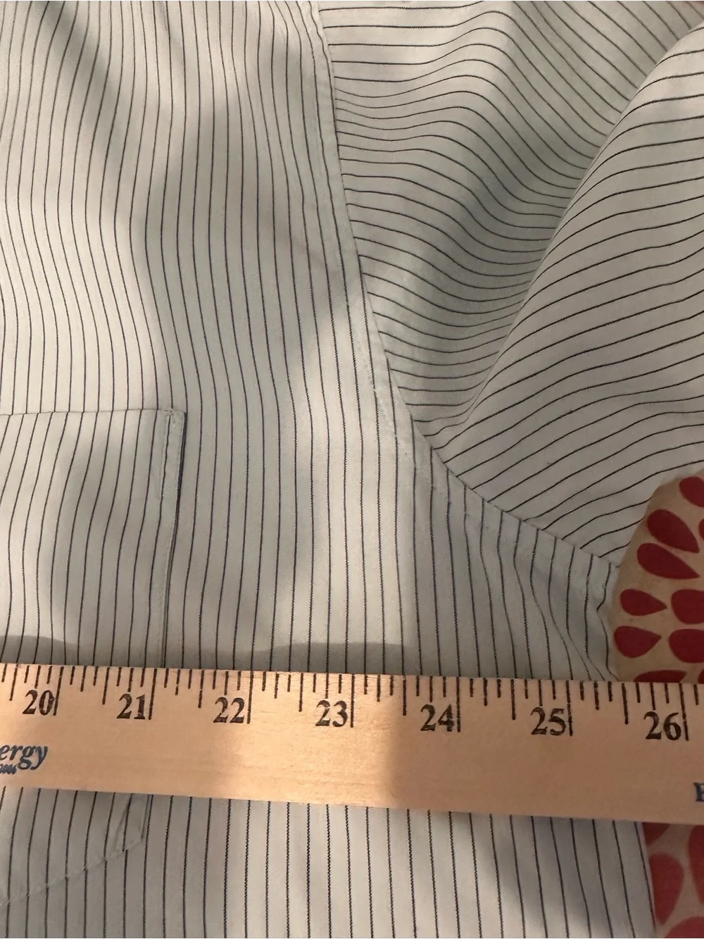 J. Crew Men’s Light Blue Shirt with Navy Pinstripes